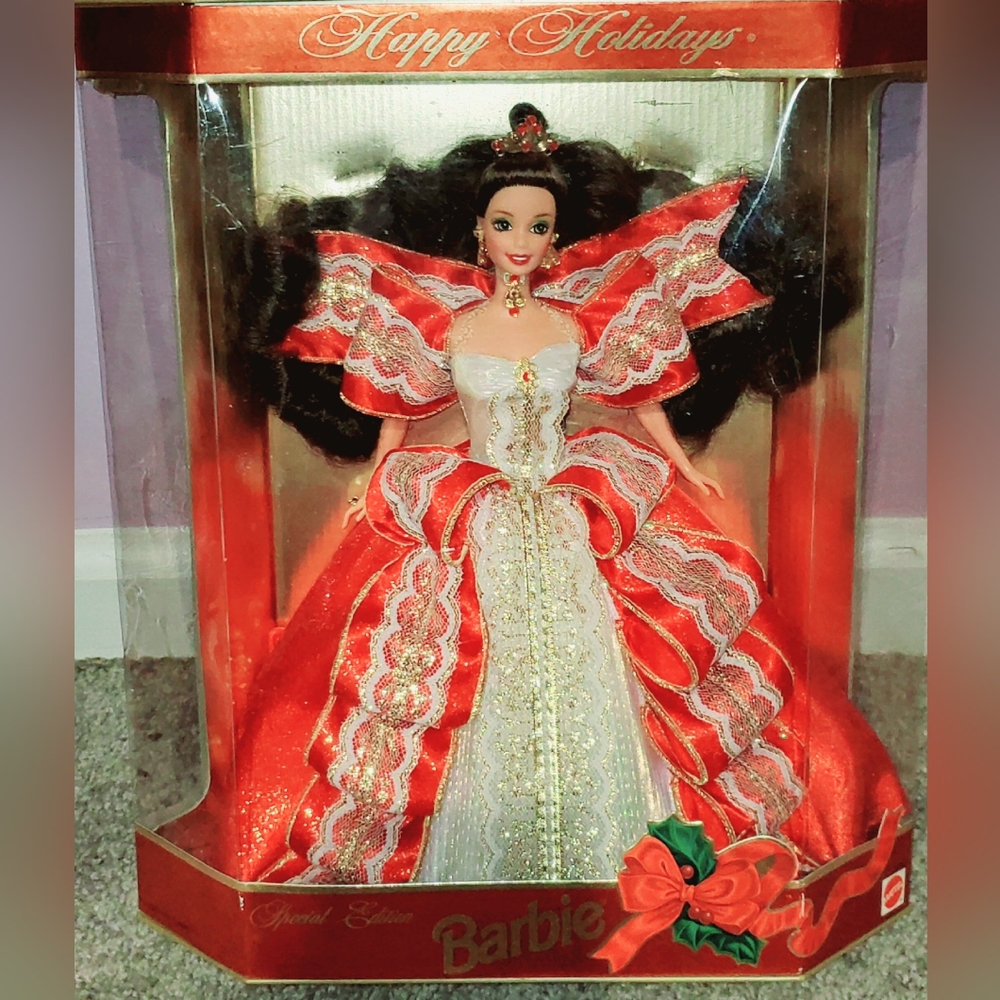 RARE ERROR ON BOX! 1997 SPECIAL EDITION HAPPY HOLIDAYS BARBIE